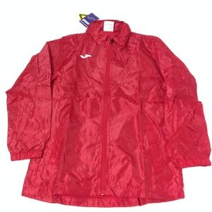 New Joma Boys' WindBreaker Jacket Size M Red